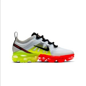 NIKE AIR VAPORMAX 2019 (GS) PURE PLATINUM-VOLT